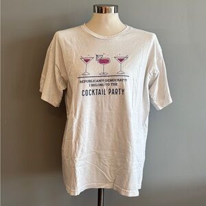 Funny White Cocktail Party T-Shirt